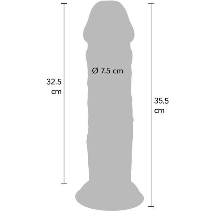 Get Real Deluxe Thick Double-Density TPE Dong 35.5 CM — Skin, TPE