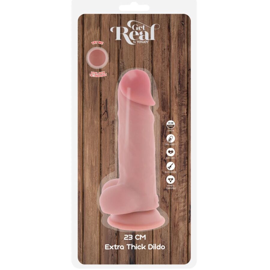 Get Real - Deluxe Realistic Penis With Testicles Extra Thick — Skin TPE