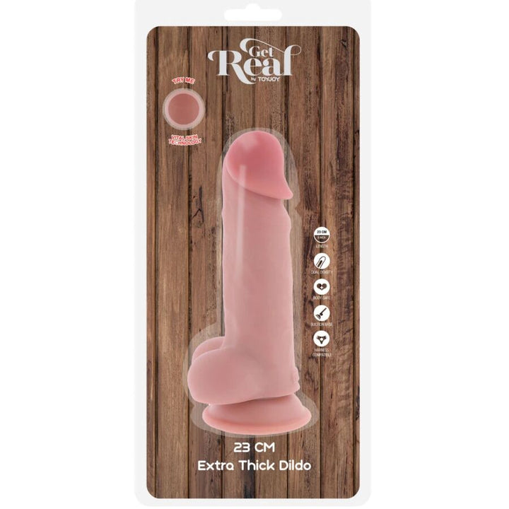 Get Real - Deluxe Realistic Penis With Testicles Extra Thick — Skin TPE