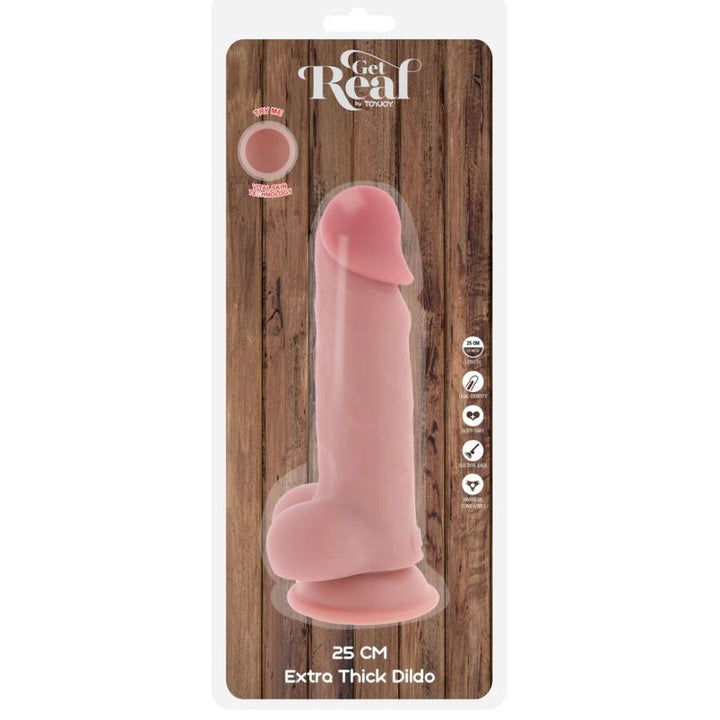 Get Real - Deluxe Realistic Penis With Testicles Extra Thick — Skin TPE