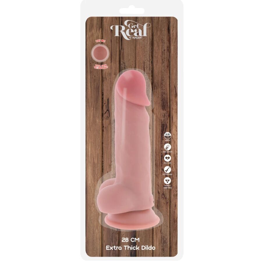 Get Real - Deluxe Realistic Penis With Testicles Extra Thick — Skin TPE