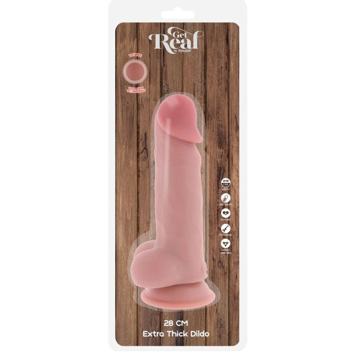 Get Real - Deluxe Realistic Penis With Testicles Extra Thick — Skin TPE