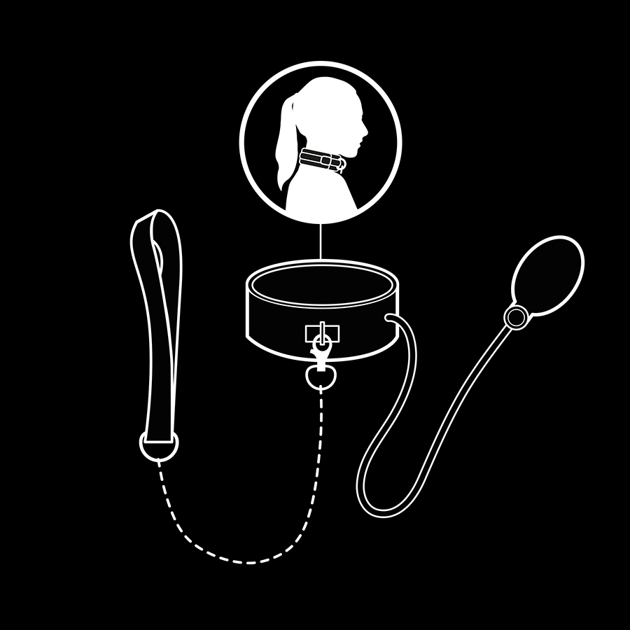 Fetish Submissive Bondage - Inflatable Strangling Collar With