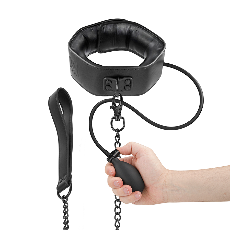 Fetish Submissive Bondage - Inflatable Strangling Collar With