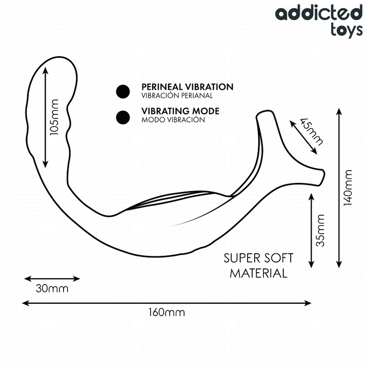 Addicted Toys - Dual Prostatic Cock Ring Remote Control