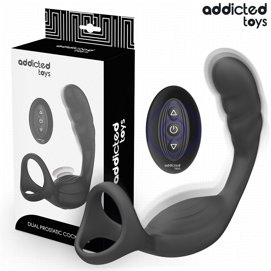 Addicted Toys dual prostatic cock ring with remote control