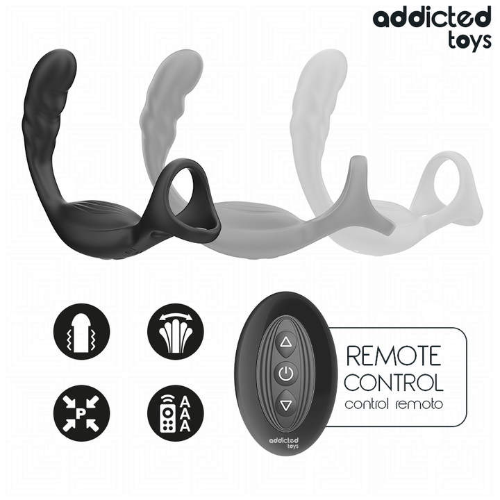 Addicted Toys - Dual Prostatic Cock Ring Remote Control