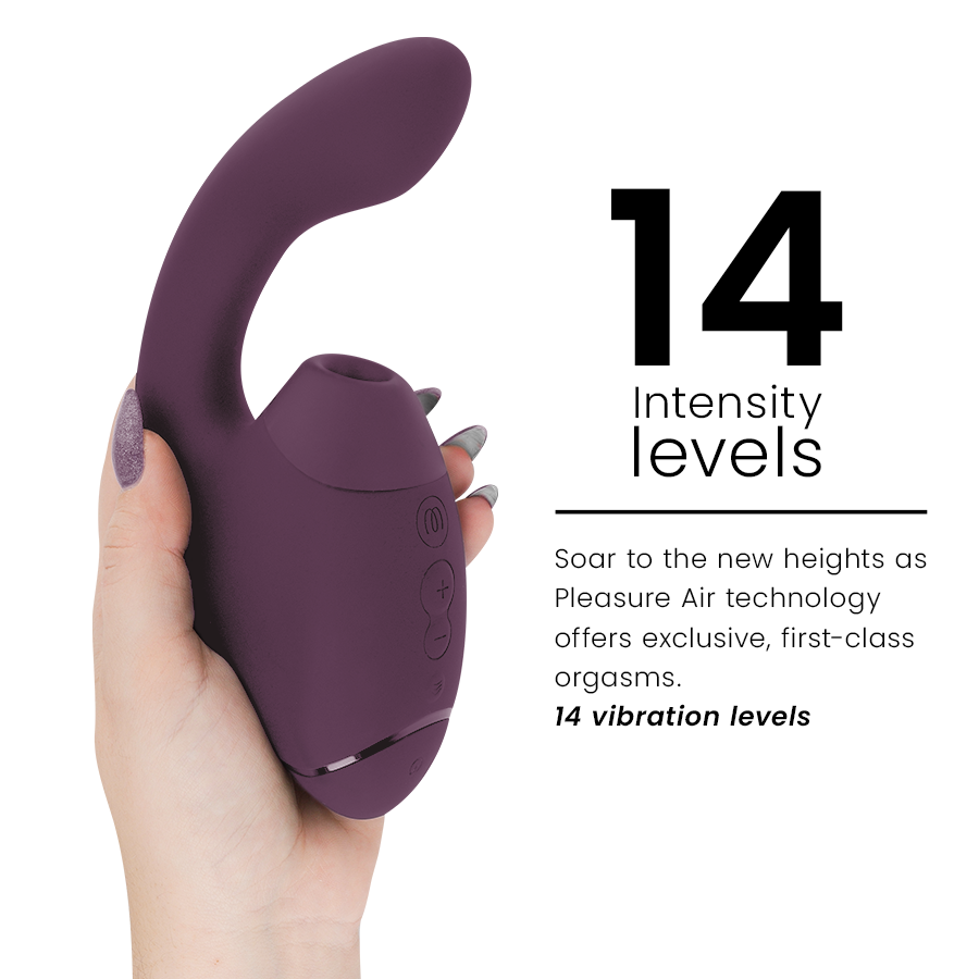 WOMANIZER - DUO NEXT DUAL CLITORAL &amp; G-SPOT STIMULATOR DARK PURPLE