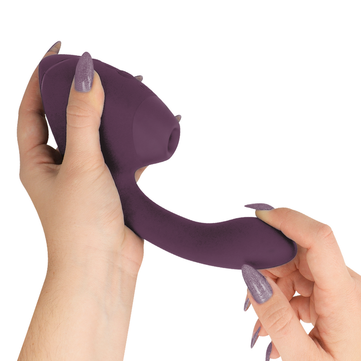 WOMANIZER - DUO NEXT DUAL CLITORAL &amp; G-SPOT STIMULATOR DARK PURPLE
