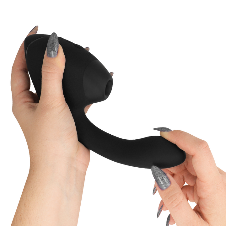 WOMANIZER - DUO NEXT DUAL CLITORAL &amp; G-SPOT STIMULATOR BLACK
