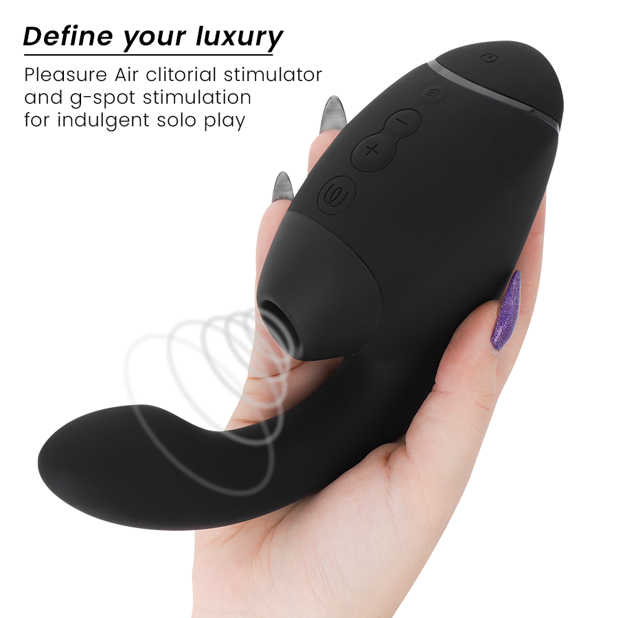 WOMANIZER - DUO NEXT DUAL CLITORAL &amp; G-SPOT STIMULATOR BLACK
