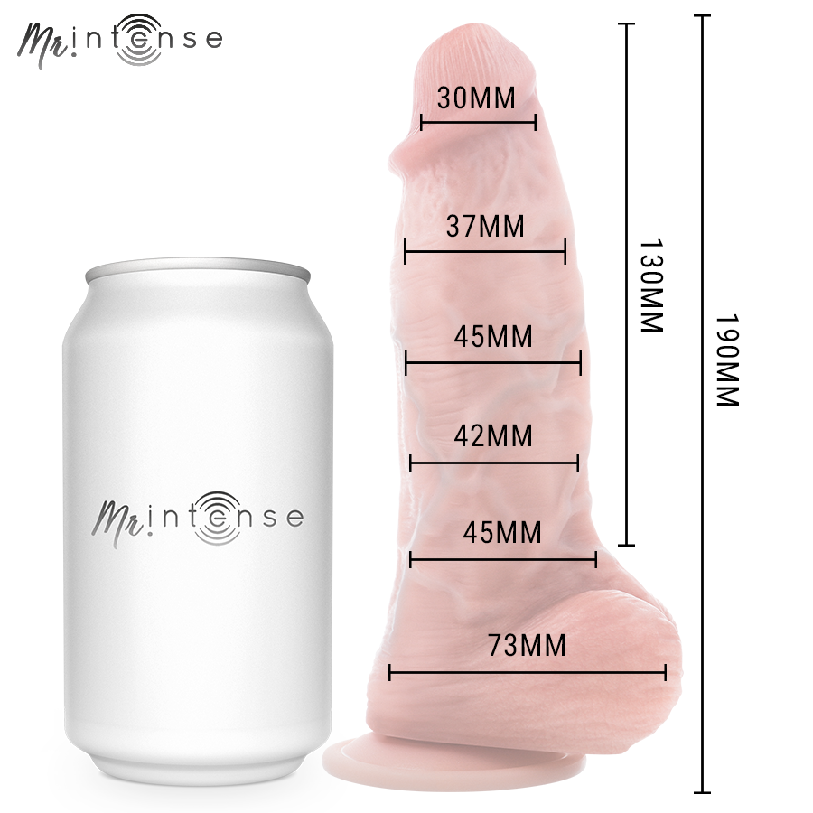 Mr Intense Small Spencer Silicone Dildo 19 CM -Ø- 4.5 CM — Skin