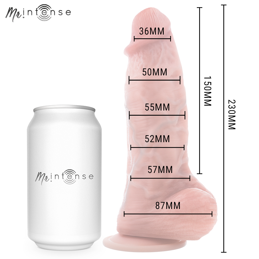 Mr Intense Medium Spencer Silicone Dildo 23 CM -Ø- 5.7 CM — Skin