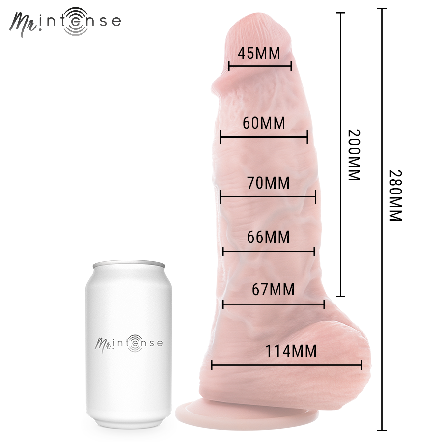 Mr Intense Extrabig Spencer Silicone Dildo 28 cm — skin-tone silicone