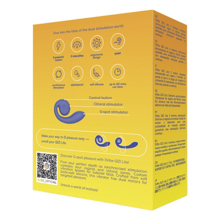SNAIL VIBE - GIZI LITE DUAL G-SPOT &amp; CLITORAL PURPLE VIBRATOR