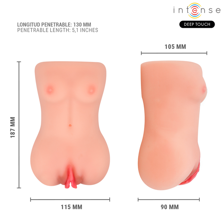 INTENSE DEEP TOUCH - CATHERINE VIBRATOR &amp; SUCTION MASTURBATOR WITH VOICE