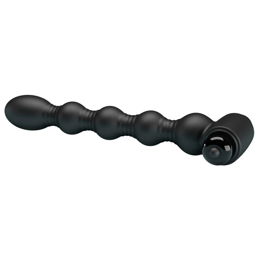 Mr Play Vibrating Anal Plug Massager — black silicone