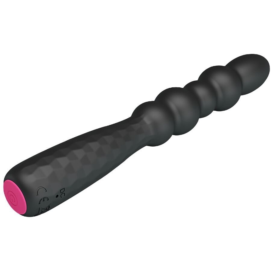 Mr Play Flexible Vibrating Anal Plug — black silicone