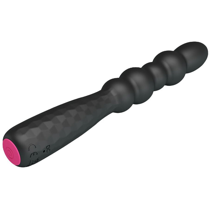 Mr Play Flexible Vibrating Anal Plug — black silicone