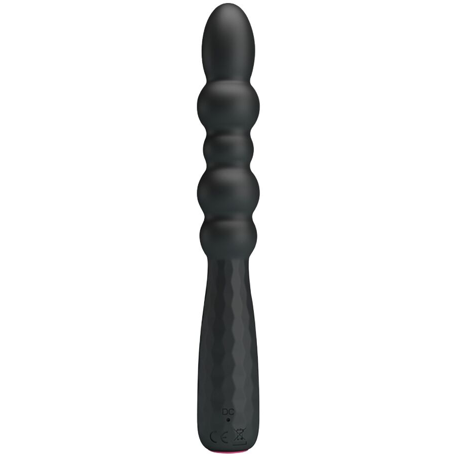 Mr Play Flexible Vibrating Anal Plug — black silicone