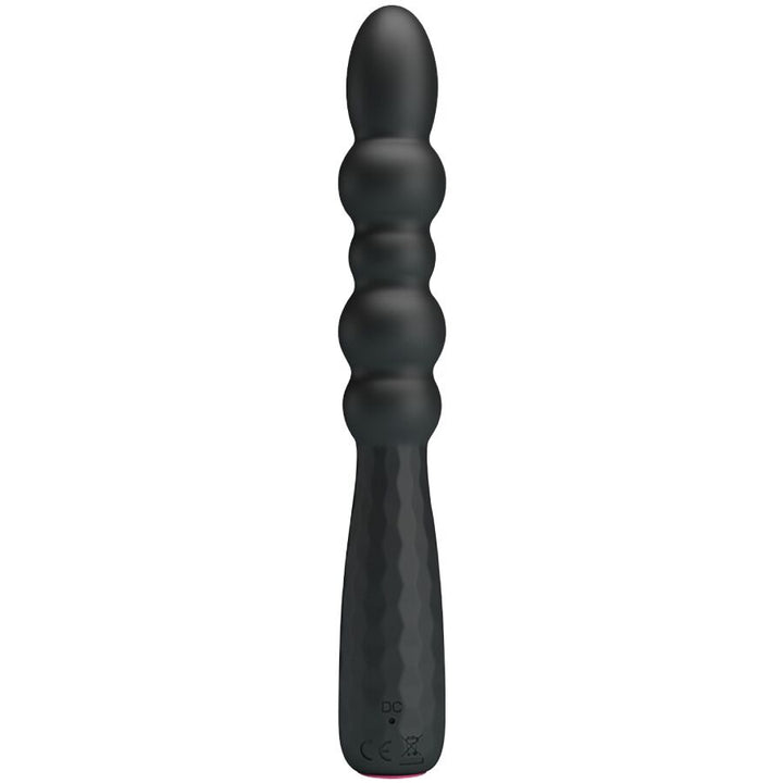 Mr Play Flexible Vibrating Anal Plug — black silicone