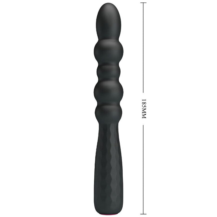 Mr Play Flexible Vibrating Anal Plug — black silicone