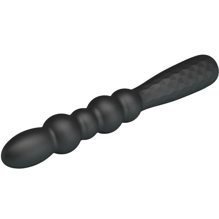 Mr Play Flexible Vibrating Anal Plug — black silicone