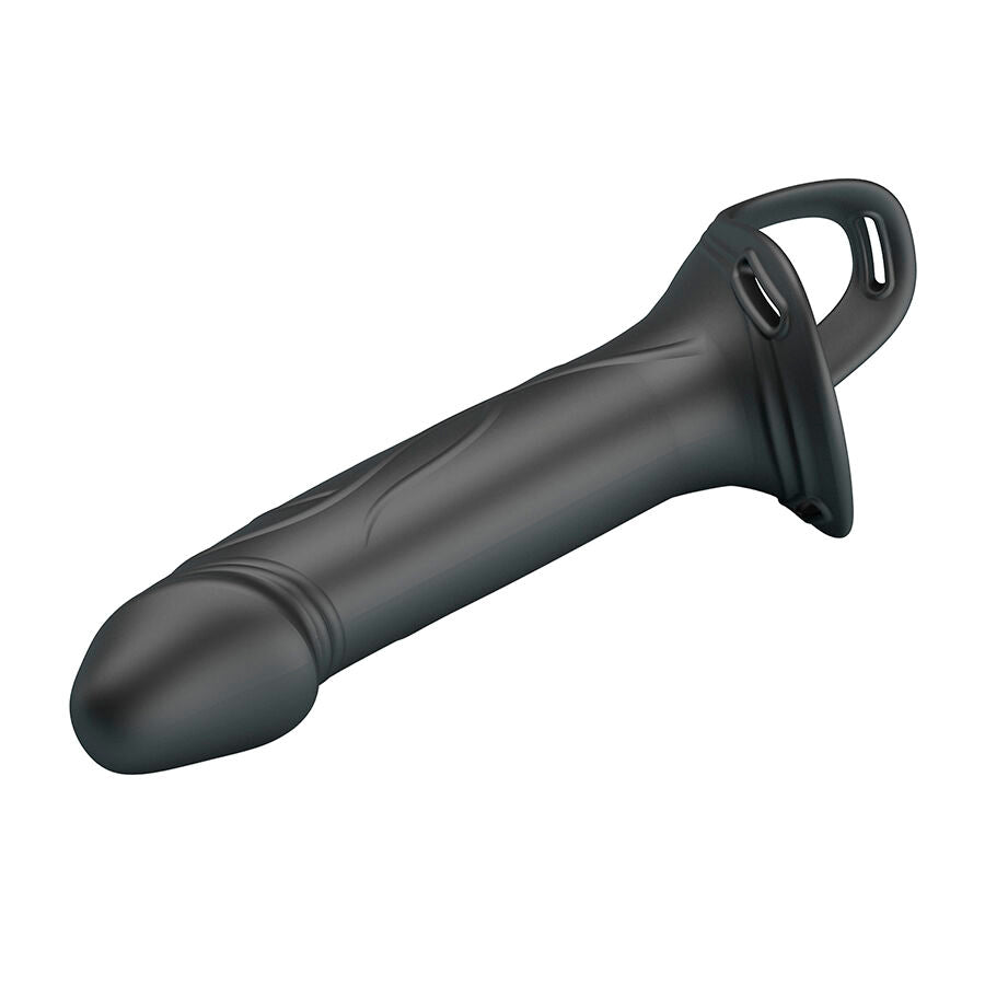 Pretty Love Landon - Black Vibrating Strap-On