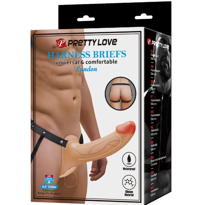 Pretty Love Landon - Light-Skin Vibrating Strap-On