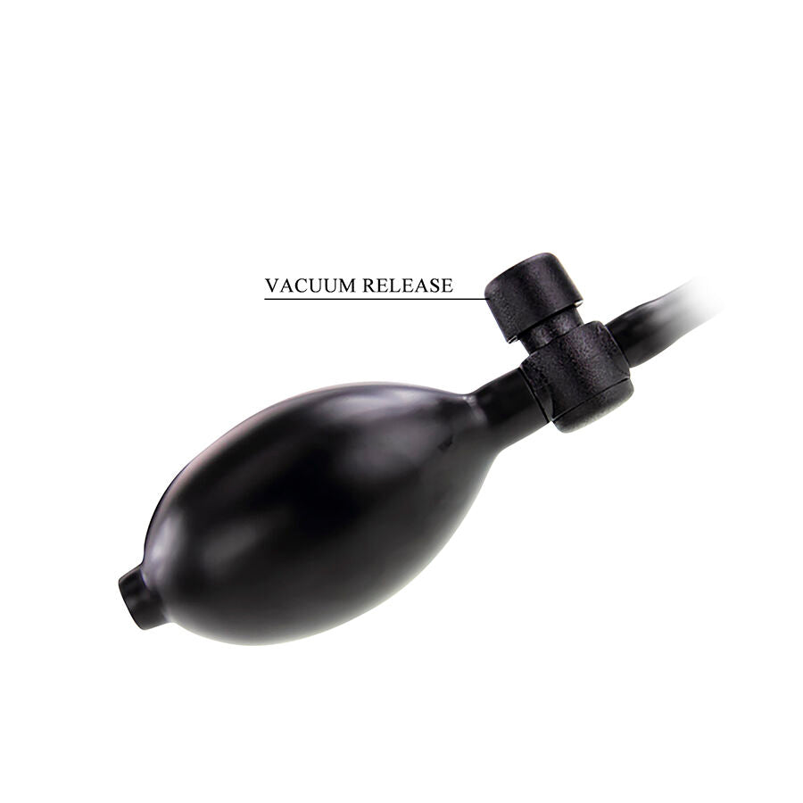 Mr Play Adjustable Inflatable - Anal Plug — Black