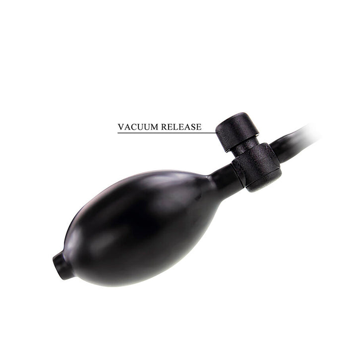 Mr Play Adjustable Inflatable - Anal Plug — Black