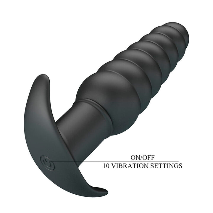Pretty Love Aeolis Vibrating Anal Plug — Black