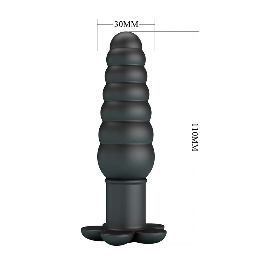 Pretty Love Imron Vibrating Anal Plug — Black
