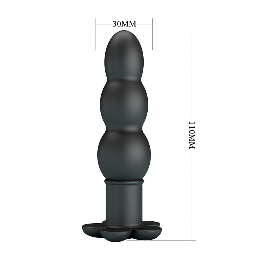 Pretty Love Jadier Vibrating Anal Plug — Black