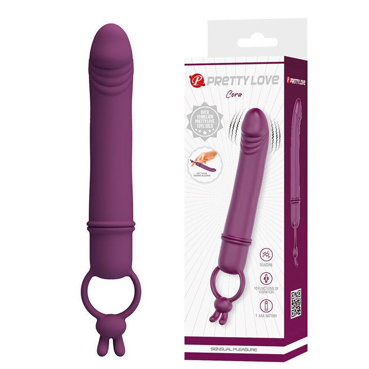 Pretty Love Cora - Vibrator Penis Form With Resistance Ring