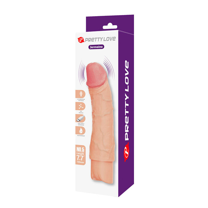 Pretty Love Jermaine Flexible Realistic Vibrator — Skin