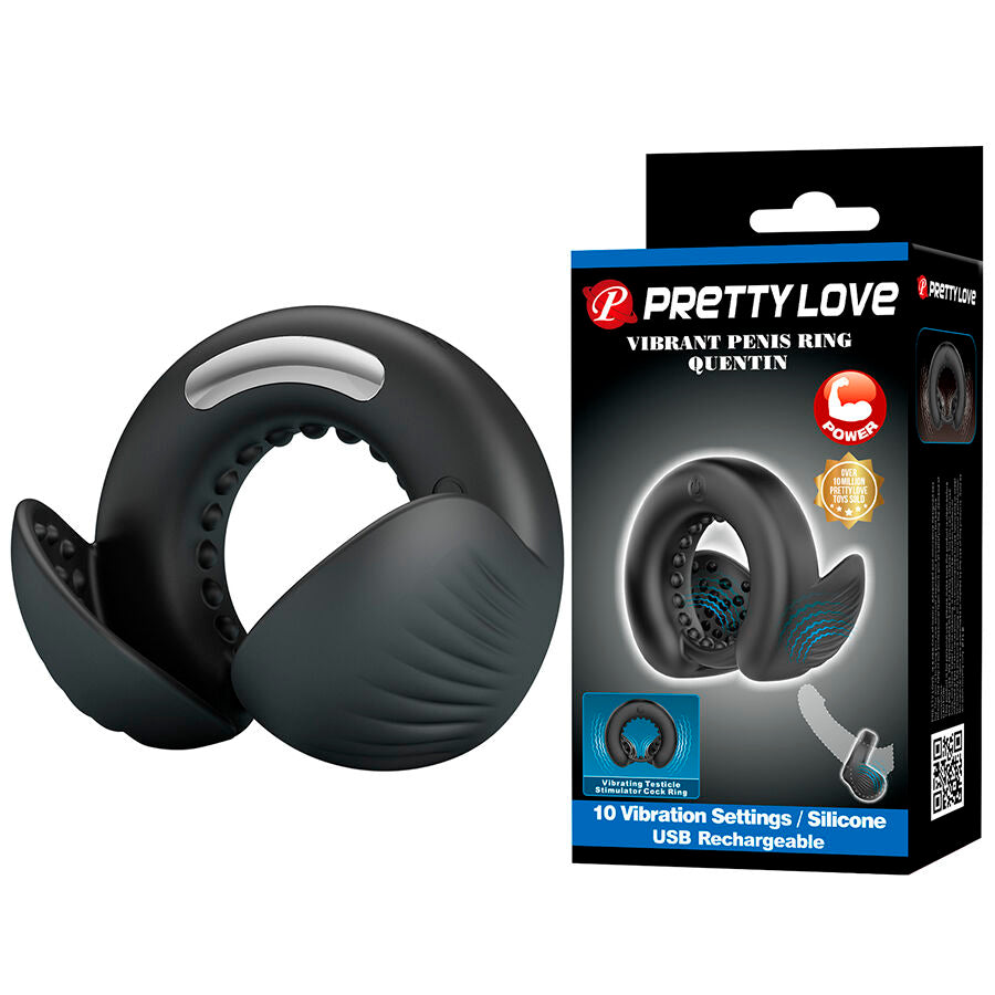 Pretty Love Quentin - Penis Ring With Testicular Stimulator