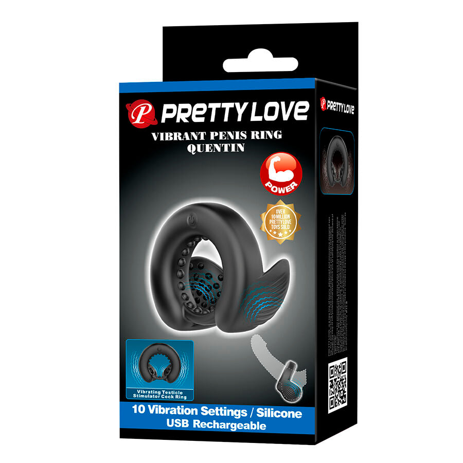 Pretty Love Quentin - Penis Ring With Testicular Stimulator