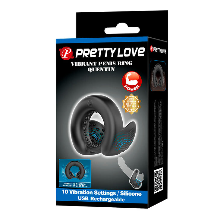 Pretty Love Quentin - Penis Ring With Testicular Stimulator