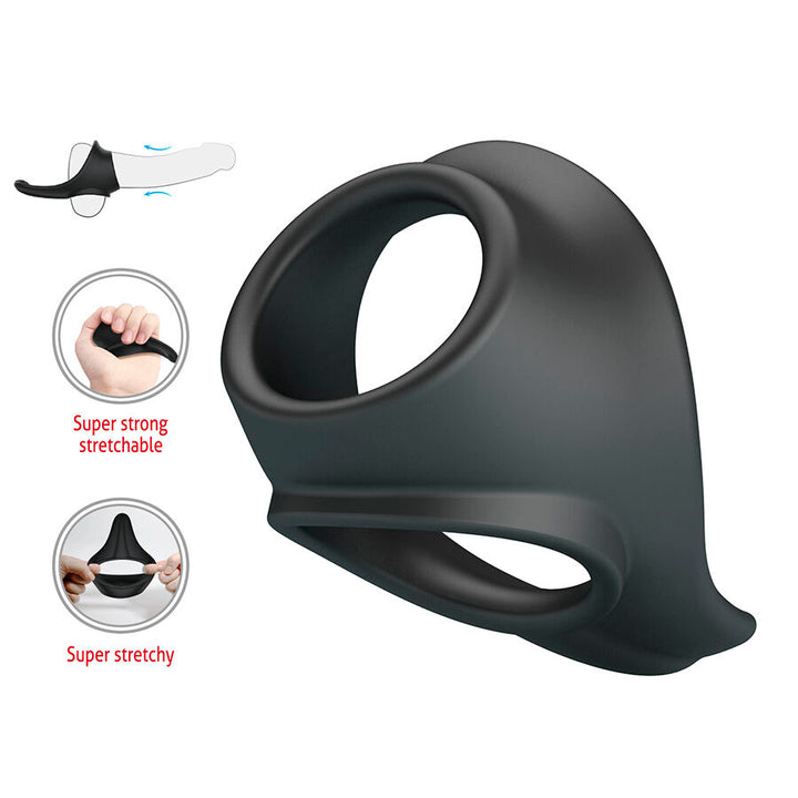 CRAZY BULL - ZADOK ERGONOMIC RING WITH PERINEAL STIMULATOR