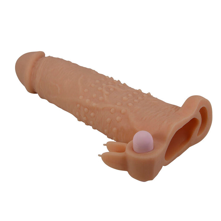 PRETTY LOVE - QUILLON PENIS SLEEVE WITH CLITORAL STIMULATOR AND VIBRATION