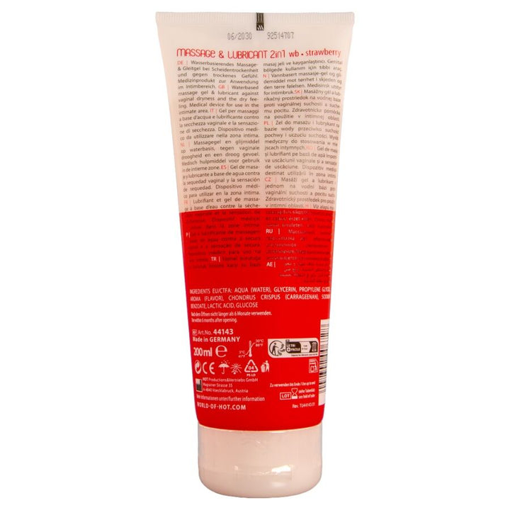 Hot - Massage &amp; Glide Gel 2in1 Strawberry 200 ML