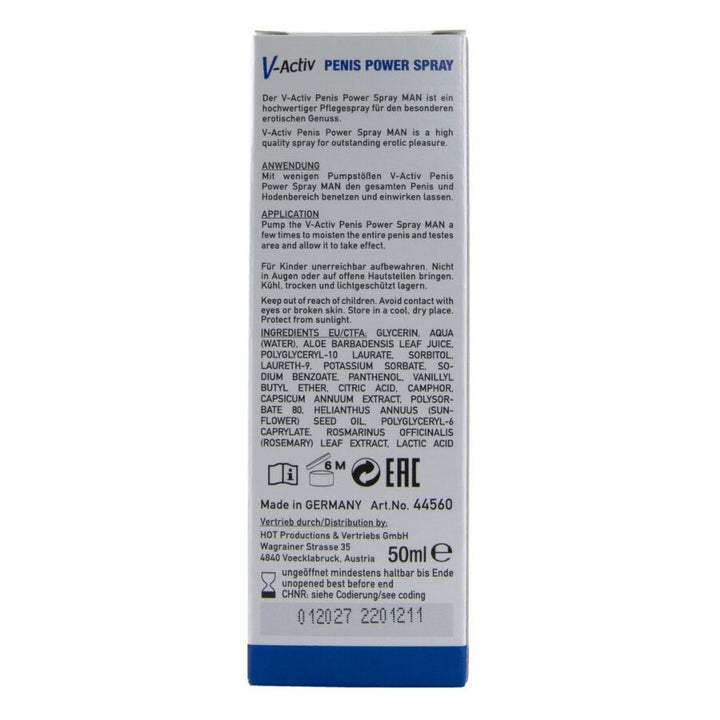 HOT - V-ACTIV PENIS POWER SPRAY FOR MEN 50 ML