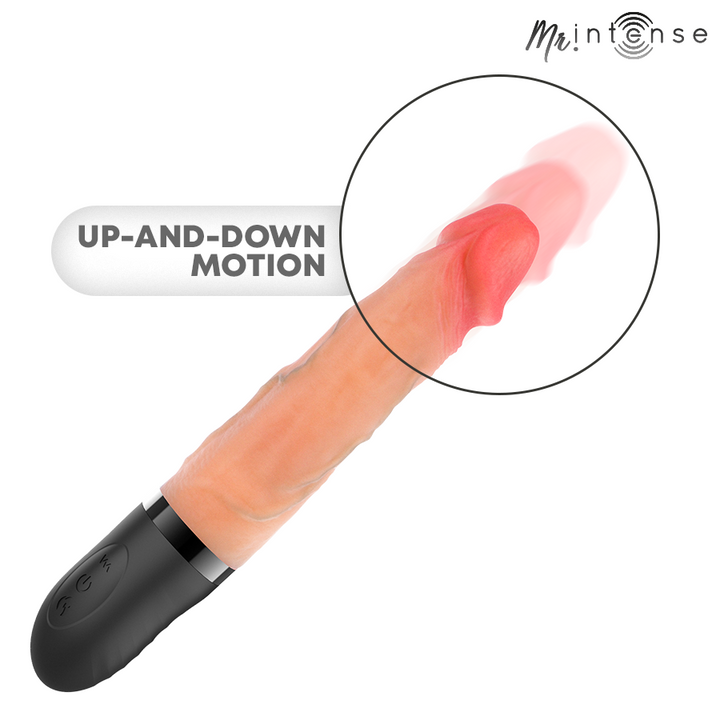 MR INTENSE - JEAN UP&amp;DOWN VIBRATOR SILICONE WITH HEAT EFFECT 24 CM -Ø- 3.8 CM