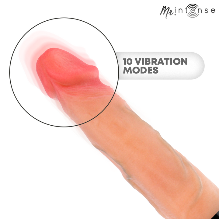 MR INTENSE - JEAN UP&amp;DOWN VIBRATOR SILICONE WITH HEAT EFFECT 24 CM -Ø- 3.8 CM