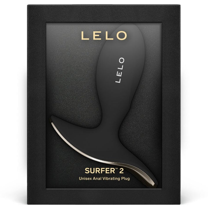LELO Surfer 2 Unisex Anal Vibrating Plug — Black silicone