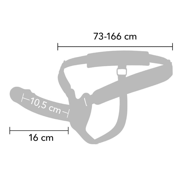 HIDDEN DESIRE - INFERNO VIBRATING PENIS SLEEVE STRAP-ON  16 CM