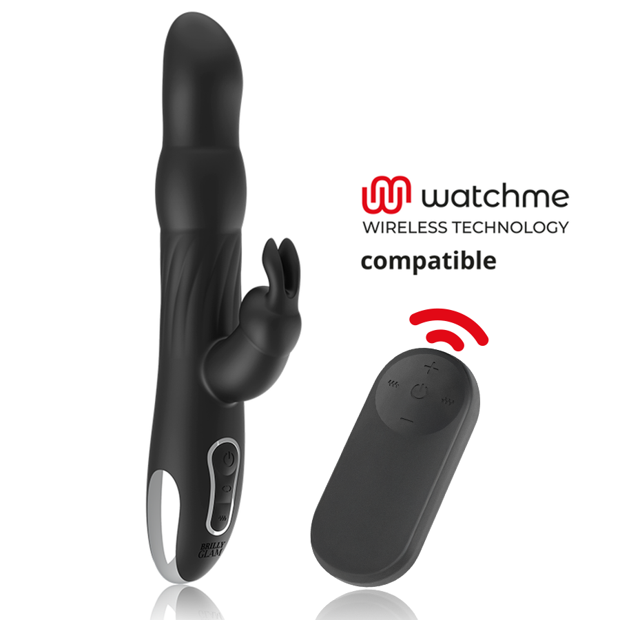 BRILLY GLAM - MOEBIUS RABBIT VIBRATOR &amp; ROTATOR + WATCHME REMOTE CONTROL