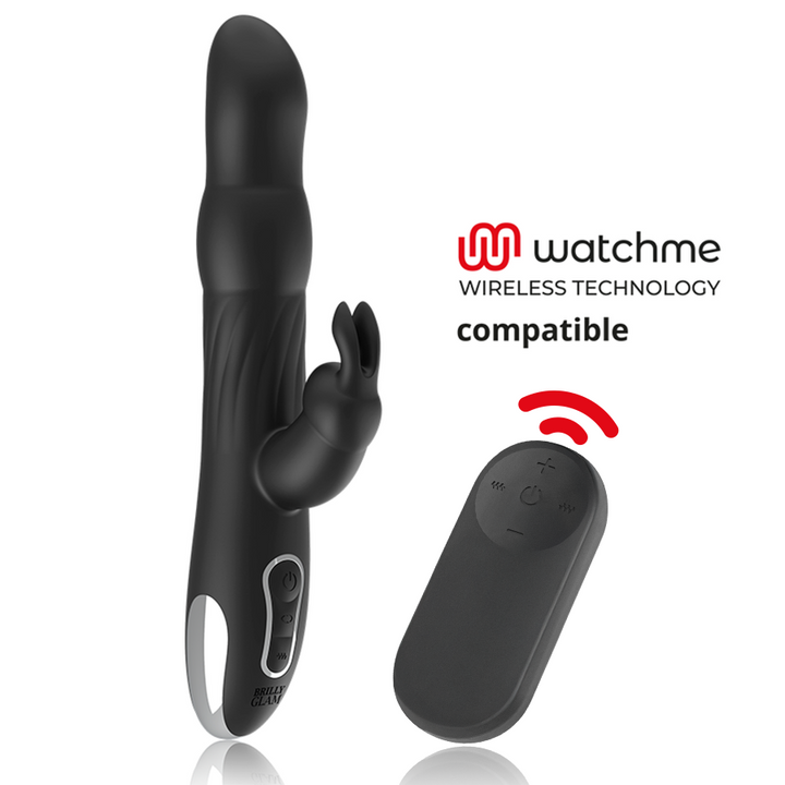 BRILLY GLAM - MOEBIUS RABBIT VIBRATOR &amp; ROTATOR + WATCHME REMOTE CONTROL