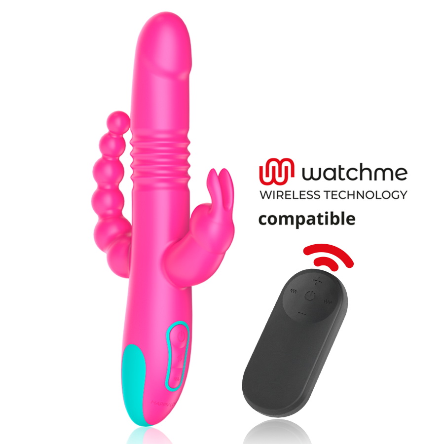 HAPPY LOKY - DONALD TRIPLE STIMULATION: ANAL, G-SPOT &amp; CLITORIS + WATCHME REMOTE CONTROL